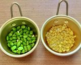 コーン・枝豆・ワカメ入り豆腐の和え物作り方4写真
