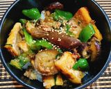 ☆茄子ピーマン大葉厚揚げの挽肉味噌炒め☆作り方8写真