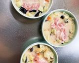 レンジ味噌ミルクスープ豚こまのせドーム蒸作り方8写真