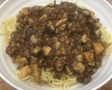 麻婆的な餡を焼そばに掛ける汁なし担々麺風作り方5写真