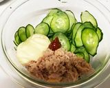 キュウリとツナの旨辛和え(おつまみに)作り方2写真