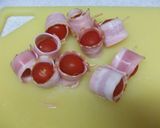ミニトマトのベーコン巻き作り方2写真