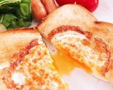 とろーり目玉焼きトースト作り方5写真