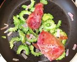 ゴーヤのトマトパスタ作り方3写真