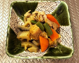 豚と厚揚げ蓮根の和風カレー炒め　作り方5写真
