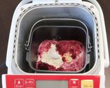 お花の形のビーツミルクパン【HB使用】作り方2写真