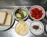 犬ご飯　茄子トマトースト作り方1写真