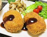 ほくほくコロッケメインで夕飯の献立作り方1写真