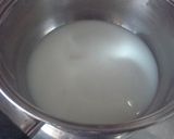 野菜ジュースと牛乳で　赤富士寒天作り方1写真
