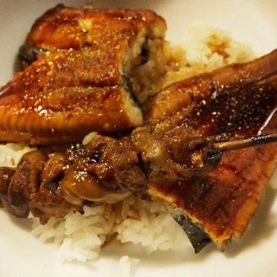 安い鰻で☆鰻＆うな肝丼☆肝吸い付き by そら