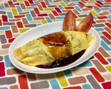 超簡単☆激うま焼き飯のソースオムライス♫作り方13写真