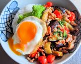 茄子とトマトのガパオ風ライス作り方6写真