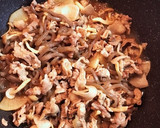 豚こま/大根/しめじ/突き蒟蒻甘辛炒め煮作り方5写真