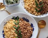 腸活！高野豆腐炒り卵と鶏むね肉のそぼろ丼作り方14写真
