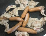 小松菜と豚卵ソーセージの中華炒め作り方4写真