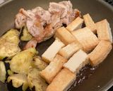 厚揚げと豚肉とナスのおろしぽん酢かけ*+作り方8写真