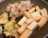 厚揚げと豚肉とナスのおろしぽん酢かけ*+作り方8写真