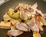 厚揚げと豚肉とナスのおろしぽん酢かけ*+作り方9写真