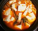 キムチの残り汁で☆スンドゥブチゲ☆韓国作り方4写真