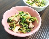 豆苗とエリンギのたらこバター炒め作り方4写真