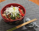 色鮮やか！ニラ豚肉丼o(^o^)o作り方4写真