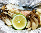 たっぷりきのこと生鮭のホイル蒸し作り方7写真