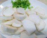 こかぶと椎茸のベーコンソテー作り方1写真