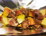 鶏肉とリンゴのハチミツ醤油ホイル焼き作り方3写真