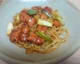 ねぎま甘辛焼きそば作り方4写真