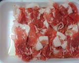 豚肉とあさりの水菜中華煮込み作り方1写真