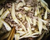 男飯！牛肉とごぼうと長ネギのピリ辛炒め作り方5写真