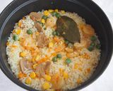 STAUBで海老ピラフ作り方7写真