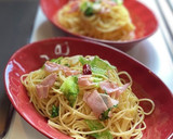 簡単！ハムとレタスのペペロンチーノ風作り方9写真