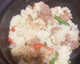 夏野菜と牛こまのうまうまピラフ♡作り方4写真