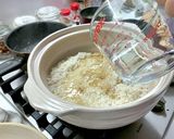 【土鍋】鮭はらすの炊き込みご飯作り方2写真