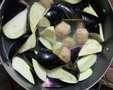 茄子と肉団子と厚揚げのおでん風作り方4写真