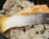秋鮭ときのこの炊き込みご飯作り方5写真