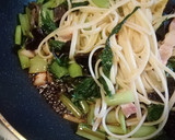 黒きくらげと小松菜の和風パスタ作り方13写真
