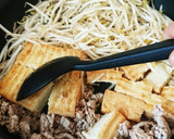 ❮糖質オフ❯もやしと厚揚げのキムマヨ炒め作り方3写真