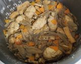 鶏団子とゴボウの炊き込みご飯♪作り方10写真