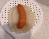 レンジで簡単、ソーセージ丸々1本磯辺もち作り方2写真