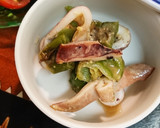イカと万願寺甘とうの辛子酢味噌和え作り方4写真