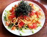 【めんつゆ×ケチャ】冷製和風トマトスパ作り方7写真