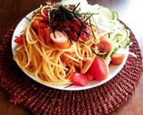 【めんつゆ×ケチャ】冷製和風トマトスパ作り方8写真