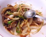 レンジでワンボールのナポリタン風うどん作り方2写真