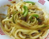 レンジでワンボールのナポリタン風うどん作り方5写真