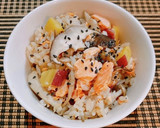 ☆鮭とさつま芋きのこの秋の炊き込みご飯☆作り方8写真