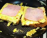 フライパンでチーズハム卵トースト作り方4写真