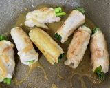 小松菜の豚肉巻き！味噌照り焼きダレ！作り方4写真