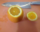 オレンジでジャックオランタン作り方1写真